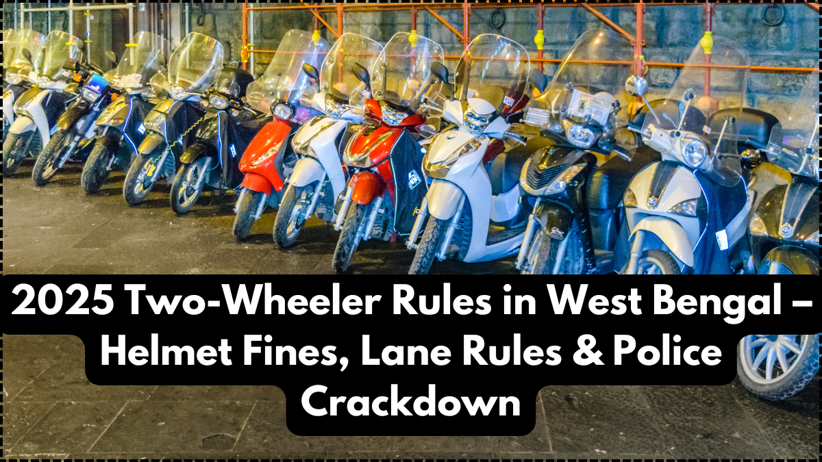 2025 Two-Wheeler Rules in West Bengal – Helmet Fines, Lane Rules & Police Crackdown