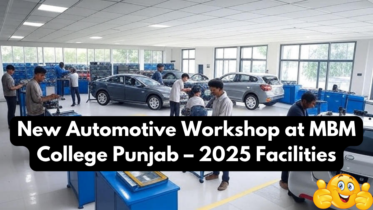 New Automotive Workshop at MBM College Punjab – 2025 Facilities