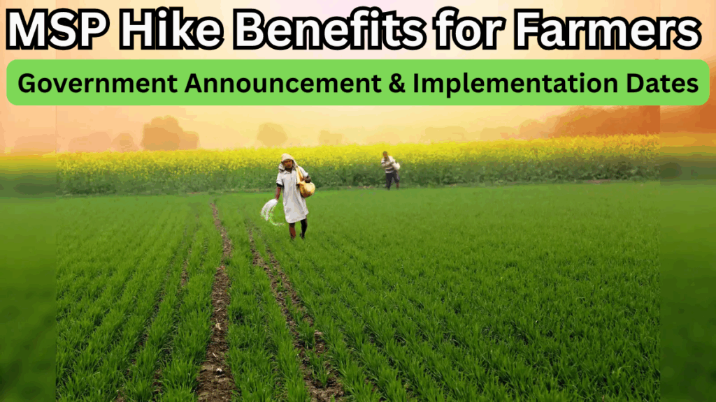 MSP Hike Benefits for Farmers 2025: Government Announcement & Implementation Dates
