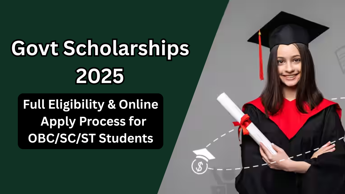 Govt Scholarships 2025 – Full Eligibility & Online Apply Process for OBC/SC/ST Students